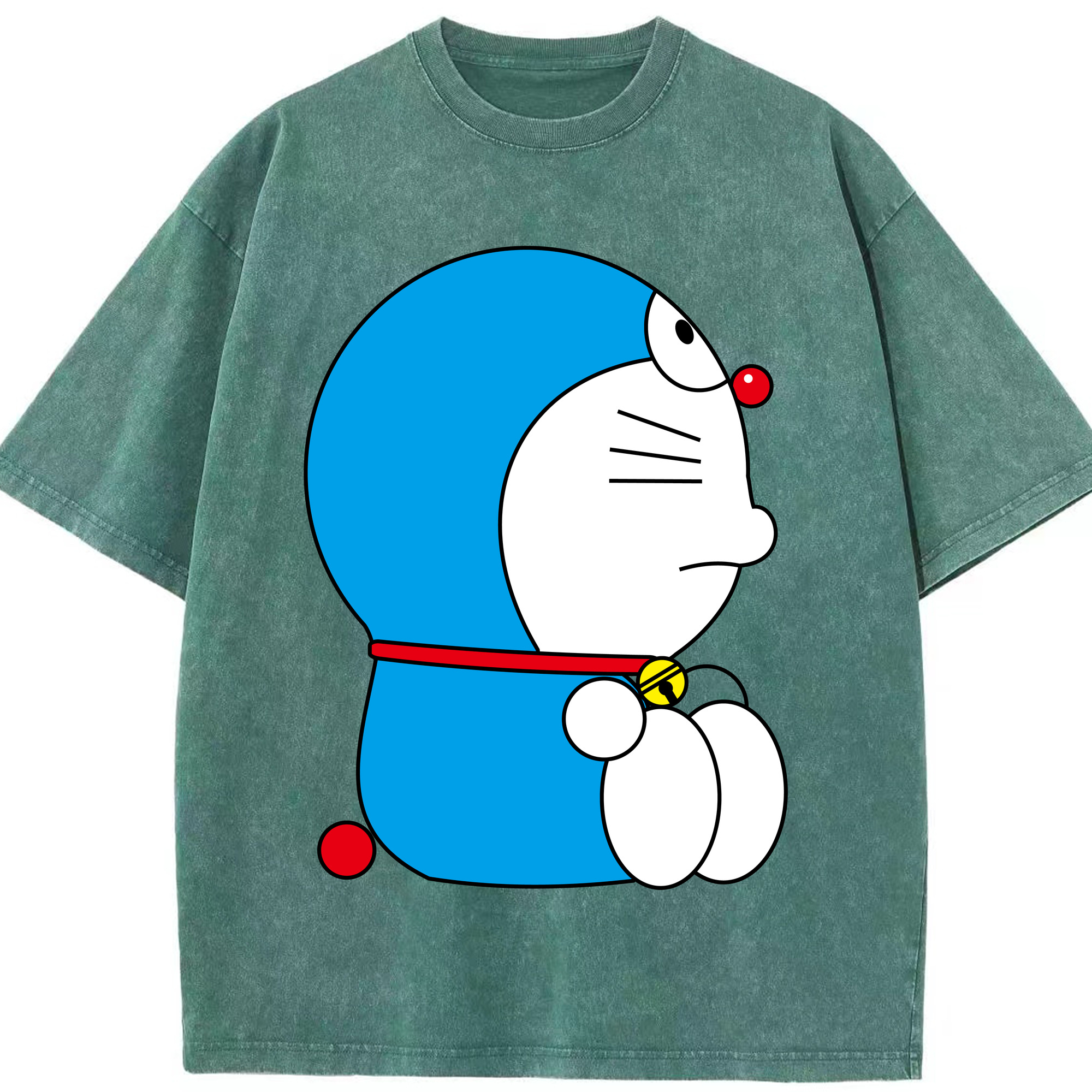 （画像用） ドラえもん Doraemon 綿100% ヴィンテージ風 半袖Tシャツ（フロントプリント）
